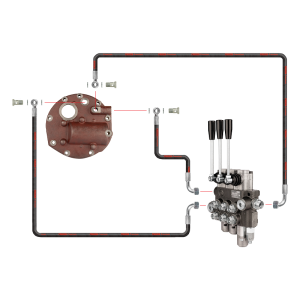 Inovativní hydraulika pro Zetor 5211 7211. 3-sekční hydraulický rozvaděč s plovoucí částí, kompletní víko čerpadla s vývodem pro externí rozvaděč