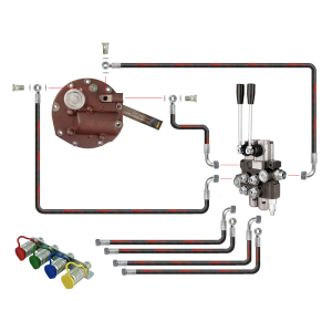 Inovativní hydraulika pro Zetor 5211 7211. 2-sekční hydraulický rozvaděč, kompletní kryt čerpadla s vývodem pro externí rozvaděč, zesílené hydraulické čerpadlo, držák pohonu, filtr a příslušenství