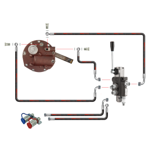 Inovativní hydraulika pro Zetor 5211 7211. 1-sekční hydraulický rozvaděč, kompletní kryt čerpadla s vývodem pro externí rozvaděč, zesílené hydraulické čerpadlo, držák pohonu, filtr a příslušenství