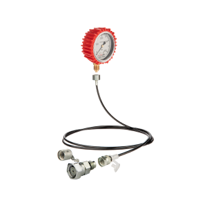 Servisní sada pro měření tlaku oleje a diagnostiku hydraulického systému. 400 bar manometr + 1000mm hadice+ konektor DKOL M18x1,5
