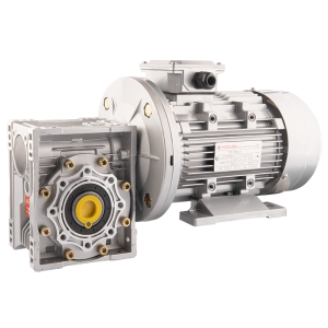 3-fázový elektromotor 380V 2,2 kW se šnekovým převodem HMRV 63 IEC90 s převodem 1:7,5. Nahradit NMRV MOTOVARIO.