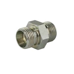 Hydraulický konektor přímého typu: BB palcový závit 3/8" / metrický 14x1,5