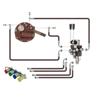Inovativní hydraulika pro Zetor 5211 7211. 2-sekční hydraulický rozvaděč s plovoucí částí, kompletní kryt čerpadla s vývodem pro externí rozvaděč, zesílené hydraulické čerpadlo, držák pohonu, filtr a příslušenství
