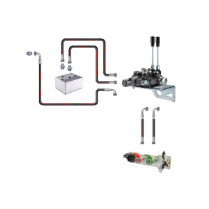 Hydraulika MF255 Ursus 3512 2812 2-sekční hydraulický rozvaděč, vedení a konektory