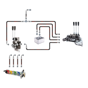 Hydraulika MF255 Ursus 3512 2812 hydraulický rozvaděč, 2- a 3-sekční, vedení a konektory