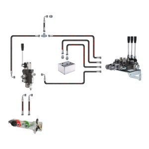Hydraulika MF255 Ursus 3512 2812 hydraulický rozvaděč, 1 sekce a 3 sekce, vedení a konektory