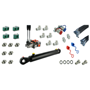 Kompletní hydraulika pro nakladač Tur C-330, rozdělovač + válec lopaty + lanka + komponenty