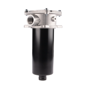Hydraulický zpětný olejový filtr RFM055CV1BB6 namontovaný na nádrži