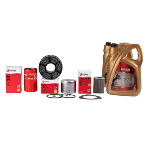 Sada filtrů pro traktor URSUS 2812 MF 235 255 Filtr motorového oleje + palivový filtr + filtr zdvihového oleje + kazeta vzduchového filtru + motorový olej NEXANOL CC 40 10L
