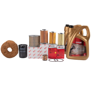 Sada filtrů pro traktor Zetor 5211-7245 Filtr motorového oleje + palivové filtry + vložka filtru posilovače řízení + hydraulický filtr + vložka vzduchového filtru + sítko zvedacího filtru + motorový olej NEXANOL CC 40 10L