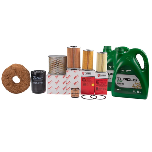 Sada filtrů pro traktor Zetor 5211-7245 Filtr motorového oleje + palivové filtry + vložka filtru posilovače řízení + hydraulický filtr + vložka vzduchového filtru + sítko zvedacího filtru + motorový olej TURDUS 15W40 10L