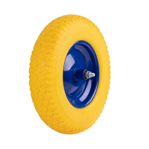 Plné kolo pro trakař 400x80mm 4.00-8 s nápravou