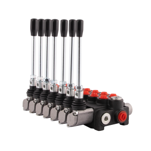 Hydraulický rozvaděč, 7 sekcí, 40 l/min 07P40A1A1A1A1A1A1A1GKZ1, ovládaný pákou