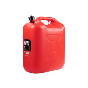 Plastový kanystr na palivo, olej a vodu, 20L, červený, s nálevkou