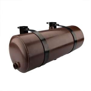 Univerzální kovová nádrž na hydraulický olej, objem 15 litrů, soudkovitý tvar, se svorkami 206 mm