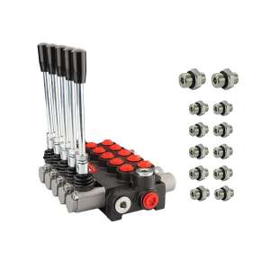 Hydraulický rozdělovač 5 sekcí 40 l/min 05P40A1A1A1A1A1GKZ1 s přípojkami 18/18 Hydrolider