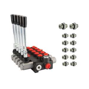 Hydraulický rozdělovač 5 sekcí 40 l/min 05P40A1A1A1A1A1GKZ1 s přípojkami 22/18 Hydrolider