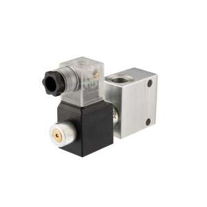 Elektricky ovládaný hydraulický ventil, normálně otevřený, 2-cestný, 2/2, s aretací v obou směrech. Závity: 3/4" napětí: 230V průtok: 140L/min max. tlak: 350bar