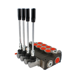 4-sekční hydraulický rozdělovač 160l/min první tři sekce s jezdcem pro ovládání 2-stranného válce čtvrtá sekce s jezdcem pro ovládání hydromotoru