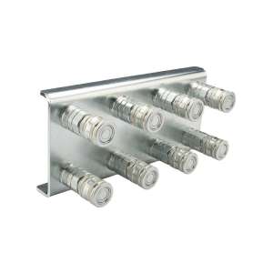 Zásuvkové pole pro montáž osmi rychlospojek, ploché zásuvky M22x1,5