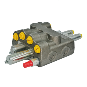 Hydraulický rozvaděč s plovoucí částí ovládaný lanky k čelnímu nakladači