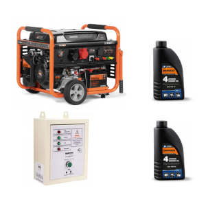 Generátorová souprava GDA 9500DPE-3 včetně 2x oleje SAE10W-30 0,6 l DWO 600 + automatizačního modulu ATS15-400GDA