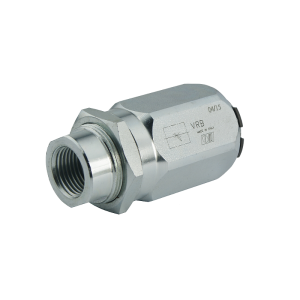 Dvoucestný škrticí sudový hydraulický ventil VRB 1/4" s přesnou regulací. Průtok: 20 l/min, max. tlak: 300 bar