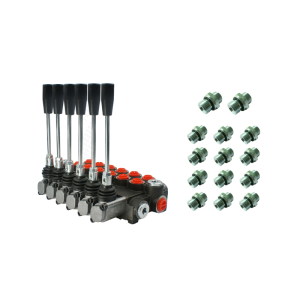 Hydraulický monoblokový rozvaděč 6 sekční 40L