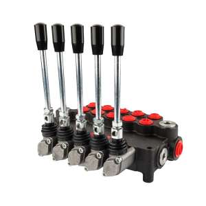 Hydraulický rozvaděč 5 sekcí 80 l/min 5P80A1A1A1A1A1GKZ1 ovládaný pákami