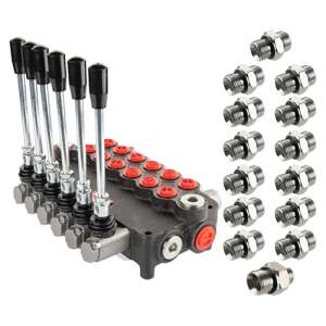 Hydraulický rozdělovač 6 sekcí 50 l/min 6P80 s přípojkami 22/22 Hydrolider