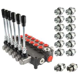 Hydraulický rozdělovač 6 sekcí 50 l/min 6P80 s 22/18 přípojkami Hydrolider