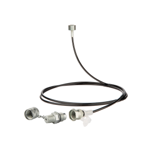 Servisní testovací kabel 1000 mm s 1/4" NPTF přípojkou pro diagnostiku hydraulického systému. Určen pro tlakoměry se závitem G1/4".