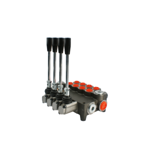 Hydraulický monoblokový rozvaděč 4 sekční 80L