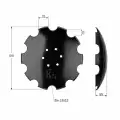 Ozubený kotouč pro diskové brány, 10 radlic, 510x4mm, 6 otvorů