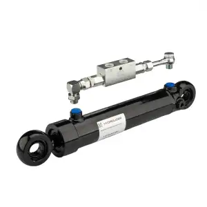 Univerzální válec posilovače řízení pro tříbodové závěsy MTZ C-50 50/25 zdvih 200 s pojistným ventilem VBPDE s uzamykáním