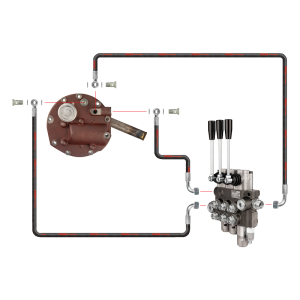 Inovativní hydraulika pro Zetor 5211 7211. 3-sekční hydraulický rozvaděč s plovoucí částí, kompletní kryt čerpadla s vývodem pro externí rozvaděč, zesílené hydraulické čerpadlo, držák pohonu, filtr a příslušenství