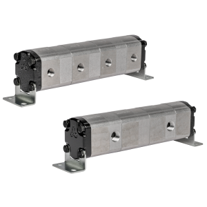 Přesný ozubený dělič průtoku oleje GR20 4x8,0cm3 2xIN - 4xOUT bez vyrovnávacích ventilů. Rozsah vstupního průtoku oleje: 40 - 80L/min.