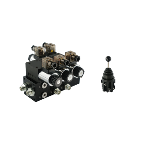 Sada hydraulický 2 sekční rozvaděč CETOP s křížovou pákou 
