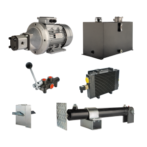Hydraulika pro štípačku dřeva, štípací výkon: 6 tun, doba štípacího cyklu: 9-12 sekund. Pohon, čerpadlo, motor, nádrž 75 litrů, 1-sekční rozdělovač, přídavné chlazení