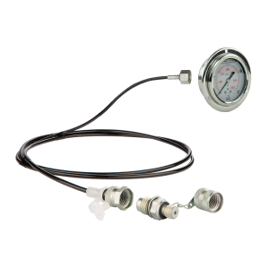 Servisní sada pro měření tlaku oleje a diagnostiku hydraulického systému. Tlakoměr 400 bar + 1000mm hadice s připojením M12x1,5