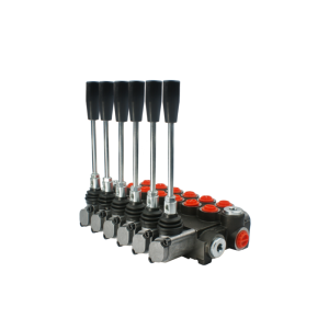 Hydraulický monoblokový rozvaděč 6 sekční 40L