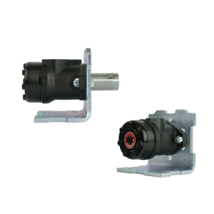 Hydraulický motor BMR absorpce: 50cm3/ot otáčky: 800ot/min s hřídelí o tloušťce 32mm s montážní deskou 90 a objímku