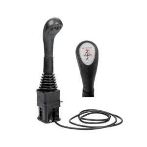 Joystick Hydrolider 3356 se dvěma tlačítky. Uzpůsobeno pro spojovací tyče na vidlicích.