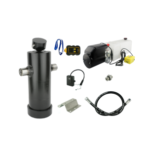 Hydraulika pro sklápěcí přívěs. Sada sklápění k 8T + 24V napájecí zdroj s bezdrátovým ovládáním + zdvih 1237 válec
