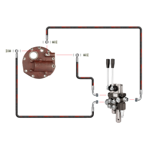 Inovativní hydraulika pro Zetor 5211 7211. 2-sekční hydraulický rozvaděč s plovoucí částí, kompletní víko čerpadla s vývodem pro externí rozvaděč