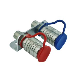 Hydraulické rychlospojky 2x + držák M22x1.5