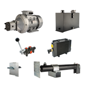 Hydraulika pro štípačku dřeva, štípací výkon: 7T, doba štípacího cyklu: 11-14 sekund. Pohon, čerpadlo, motor, nádrž 45 litrů, 1-sekční rozdělovač, přídavné chlazení