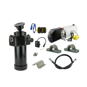 Hydraulika pro sklápěcí přívěs. Sada sklápění k 12T + 12V napájecí zdroj s bezdrátovým ovládáním + zdvih 1432 válec