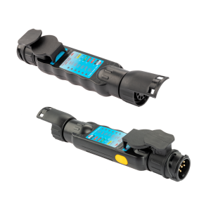 Elektronický 7pinový tester zásuvek s adaptéry 13/7, 7/13