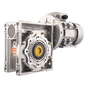3fázový elektromotor 380V 0,75 kW se šnekovým převodem HMRV 90 IEC80 s převodem 1:80. Nahradit NMRV MOTOVARIO.